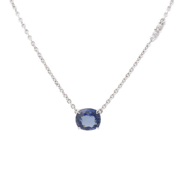 JEWELRY Diamond Sapphire Necklace Accessories 18K White Gold
