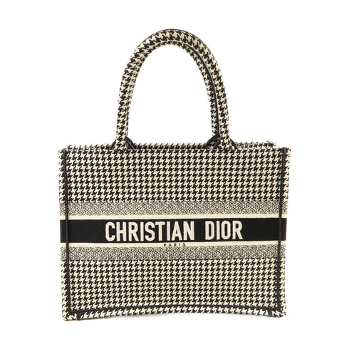 Christian Dior CD Book Tote Bag Canvas Black/White