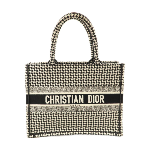 Christian Dior CD Book Tote Bag Canvas Black/White