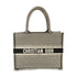Christian Dior CD Book Tote Bag Canvas Black/White