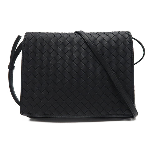 BOTTEGA VENETA BV Shoulder Bag B077.96.3130 Intrecciato Leather Black