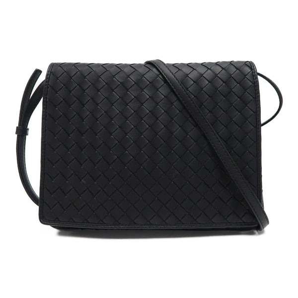 BOTTEGA VENETA BV Shoulder Bag B077.96.3130 Intrecciato Leather Black