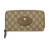 GUCCI GG GHW Long Wallet 473953 Coated Canvas Brown