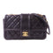 CHANEL Quilted CC GHW Chain Shoulder Bag Lambskin Leather Black v9