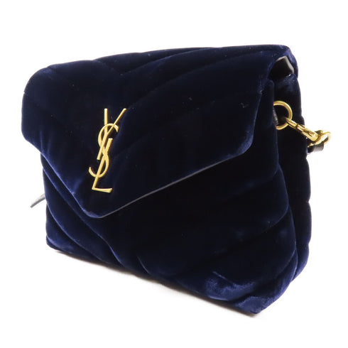 SAINT LAURENT YSL GHW Shoulder Bag GUE467072 Velvet Navy