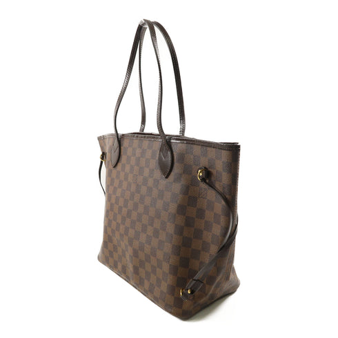 LOUIS VUITTON LV GHW Neverfull MM Shoulder Tote Bag N51105 Damier Brown