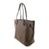LOUIS VUITTON LV GHW Neverfull MM Shoulder Tote Bag N51105 Damier Brown