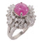 JEWELRY Ruby Diamond Ring Accessories US#4 PT900 Platinum