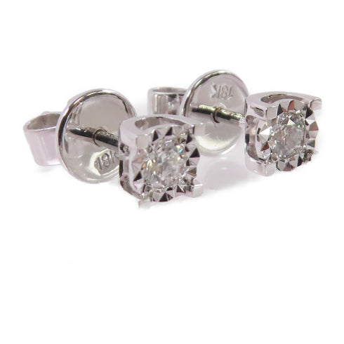 JEWELRY Diamond Earrings 18K White Gold v3