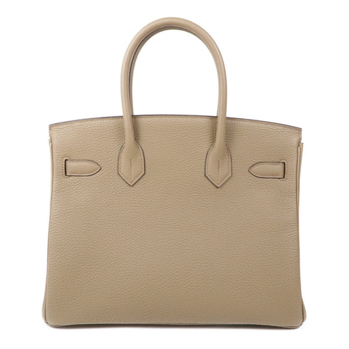HERMES GHW Birkin 30 Handbag Togo Leather Beige Marfa