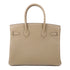 HERMES GHW Birkin 30 Handbag Togo Leather Beige Marfa
