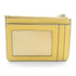COACH GHW Card Case Calfskin Leather Yellow