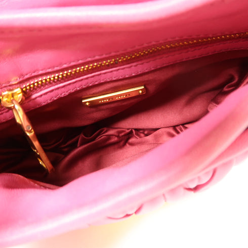 Miu Miu GHW 2 Way Shoulder Bag Handbag Lambskin Leather Pink v1