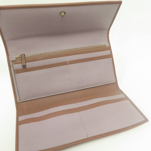 GUCCI GHW Long Wallet 294977 Calfskin Leather Brown