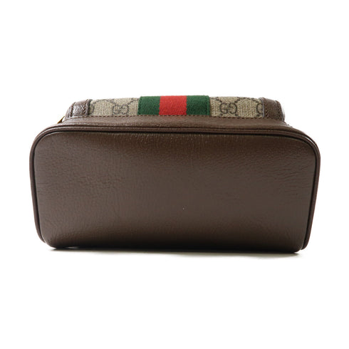 GUCCI Ophidia GG GHW Rucksack 547965 PVC Coated Canvas Brown