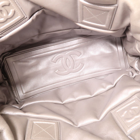 CHANEL CC SHW CoCo Cocoon Handbag Lambskin Leather Navy/Silver