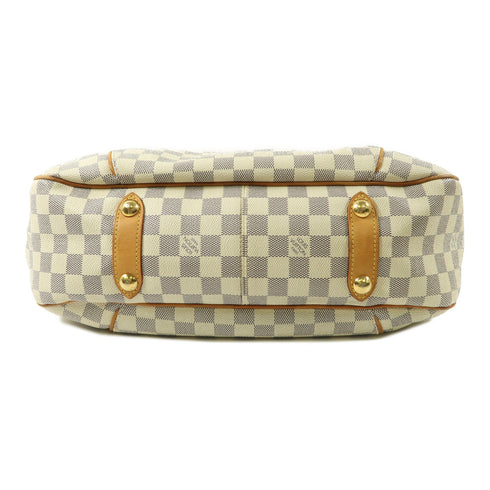 LOUIS VUITTON LV GHW Galliera PM Shoulder Handbag N55215 Damier Azur White