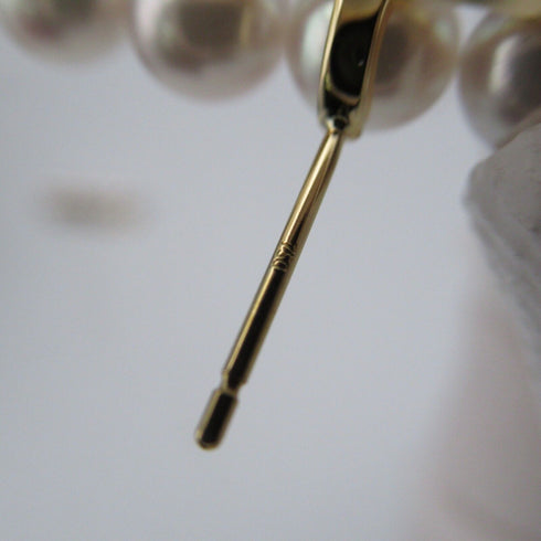 TASAKI Pearl Earrings 18K Yellow Gold