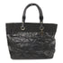 CHANEL Quilted CC SHW Blarritz Tote MM Tote Bag Coated Canvas Black