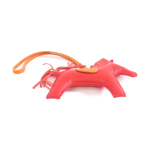 HERMES Rodeo MM Charm Swift Leather Red Orange