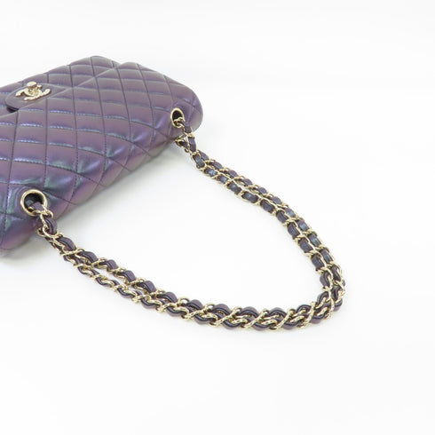 CHANEL Quilted CC GHW Classic 25 Chain Shoulder Bag A01113 Lambskin Purple
