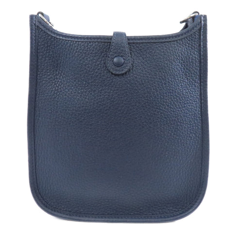 HERMES PHW Evelyne TPM Shoulder Bag Crossbody Taurillon Clemence Leather Navy