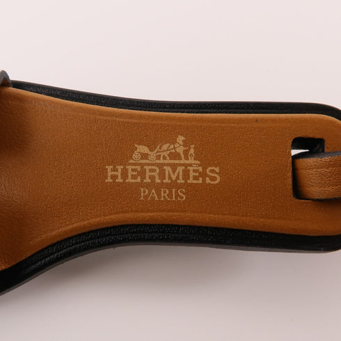 HERMES Oran Nano Charm Veau Epsom Leather Brown Light Blue