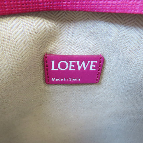 LOEWE GHW Clutch Bag Pouch Calfskin Leather Magenta Pink