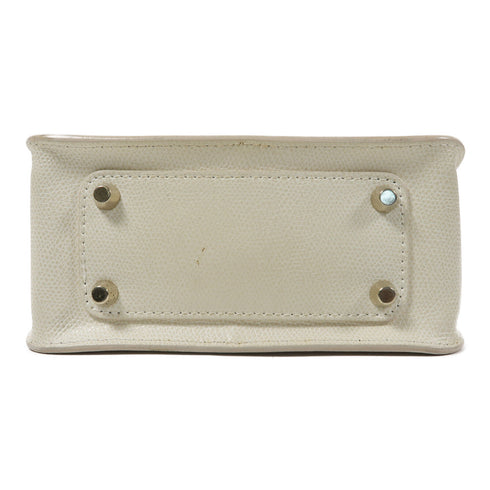 Furla GHW Chain Shoulder Bag Calfskin Leather White/Grey