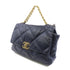 CHANEL Quilted CC GHW SHW Chanel 19 Bag 2 Way Shoulder Lambskin Leather Navy
