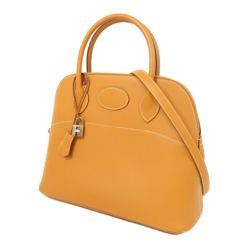 HERMES PHW Bolide 31 2 Way Shoulder Bag Chamonix Leather Brown