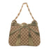 GUCCI GG GHW Chain Shoulder Bag Canvas Brown