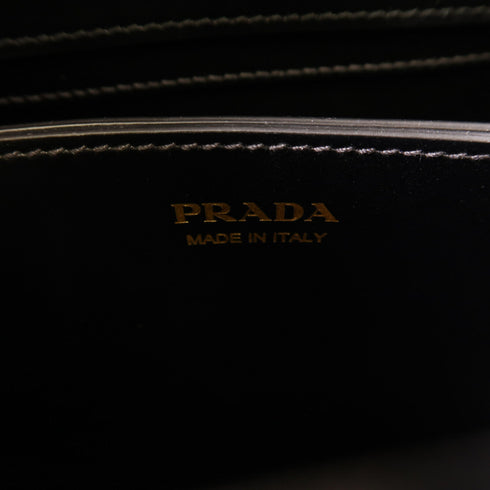 PRADA GHW 2 Way Shoulder Bag Handbag 1BA286 Calfskin Leather