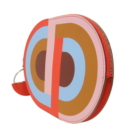 HERMES PHW In-The-Loop To Go Pouch Clutch Bag Epsom Leather Red Multicolor