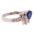 Fine Jewelry 0.38ct Sapphire 0.18ct Diamond Ring US#6.5 18K White Gold
