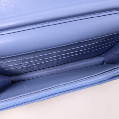 CHANEL CC GHW Wallet On Chain Shoulder Bag Lambskin Leather Sky Blue