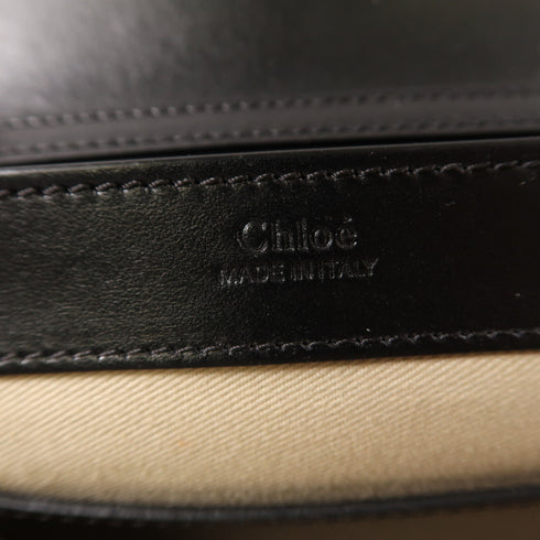 Chloe GHW Chain Shoulder Bag Calfskin Leather Black