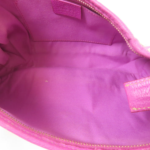 GUCCI GG GHW Abbey Hand Bag 130939 Canvas Brown/Purple