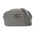 GUCCI GG SHW GG Marmont Shoulder Bag Crossbody 447632 Calfskin Leather Grey