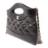 CHANEL CC Nano 31 2 Way Chain Shoulder Crossbody Handbag AP3656 Calfskin Black