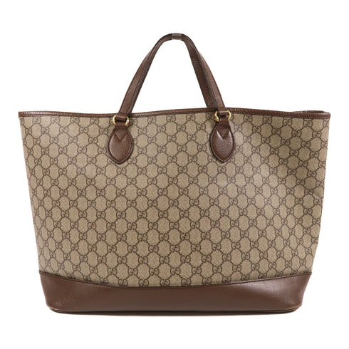 GUCCI GG GHW 2 Way Shoulder Tote Bag 778958 Coated Canvas Brown