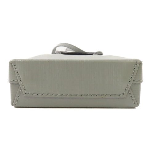 BALENCIAGA SHW 2 Way Shoulder Bag Calfskin Leather Gray