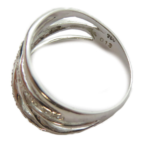 FINE JEWELRY 0.13ct Diamond Ring 18K White Gold US#6.75