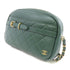 CHANEL Quilted CC GHW Chain Shoulder Bag Calfskin Leather Green