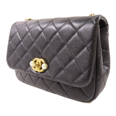 CHANEL CC GHW Chain Shoulder Bag A3001 Calfskin Leather Black