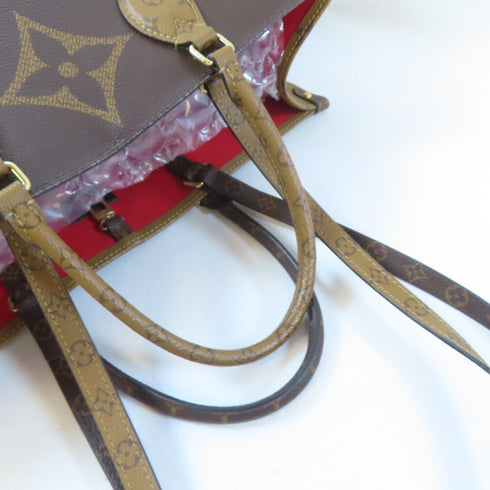 LOUIS VUITTON LV GHW OnTheGo GM 2 Way Shoulder Tote Bag M45320 Monogram Reverse