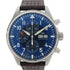 IWC Pilot Chronograph Automatic Watch IW377714 Stainless Steel Leather Blue