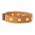 HERMES Mini Dog Bracelet Veau Swift Leather Brown Gold Silver