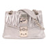 Miu Miu SHW Chain Shoulder Bag Calfskin Leather Silver