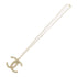 CHANEL CC Necklace Metal White/Gold